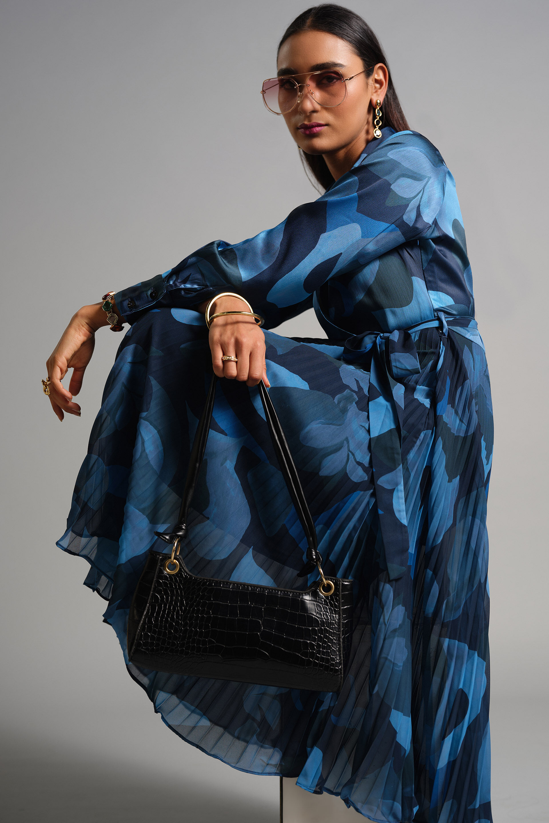 Waves Of The Ocean Dress, Blue, image 4